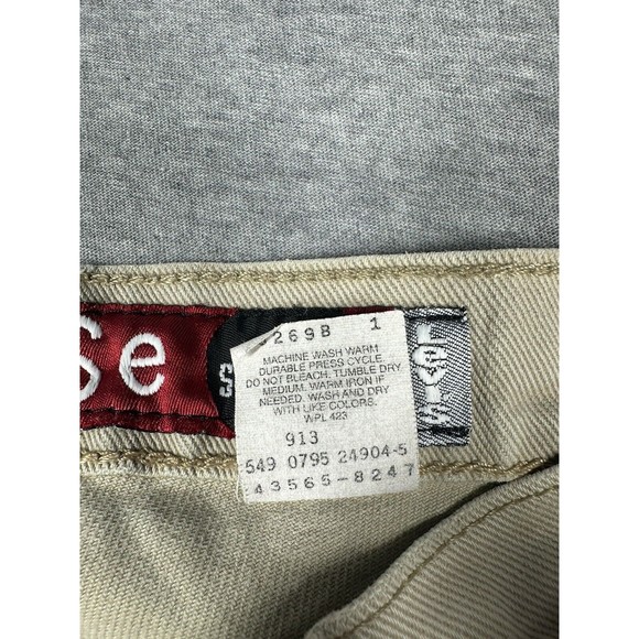 Vtg 90s Levis Silvertab Jeans 30x30 Tan Loose Fit Made in USA - Picture 3 of 15